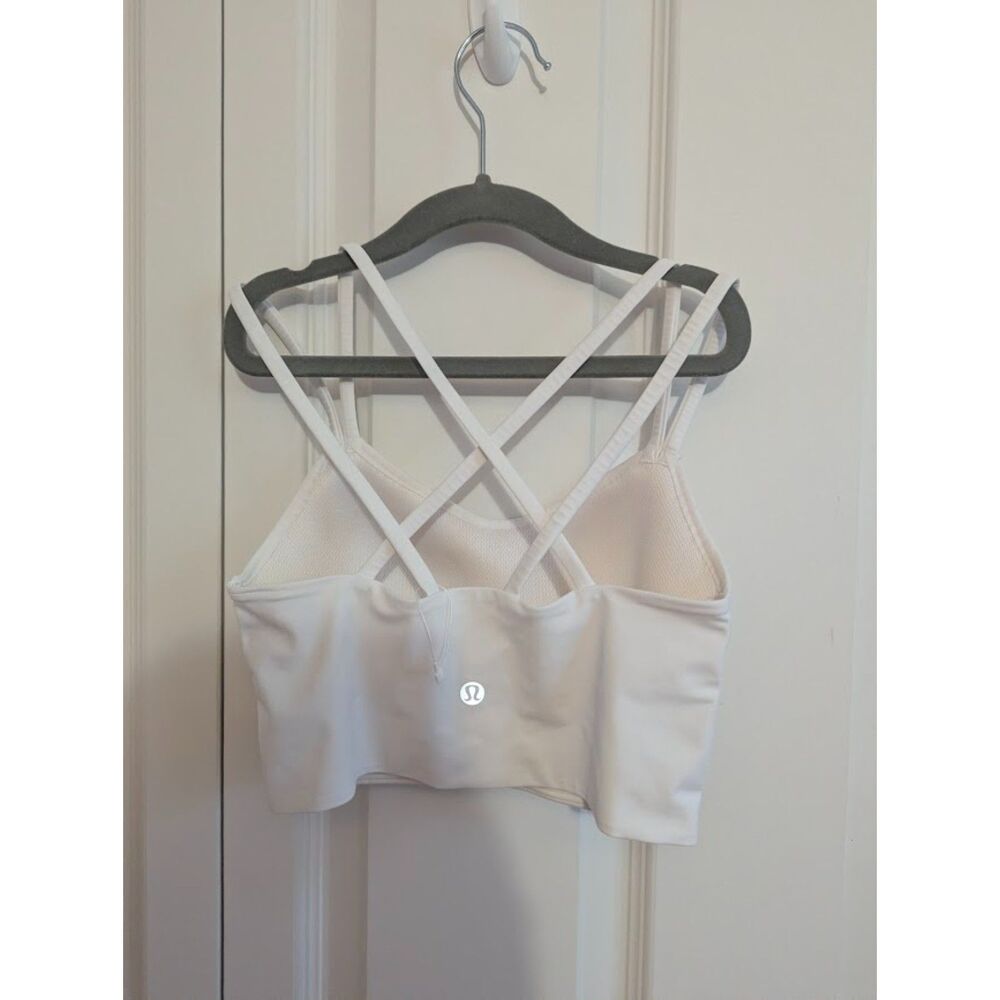 Lululemon white Longline Like a Cloud Bra sz 2 NWOT? - Picture 3 of 5